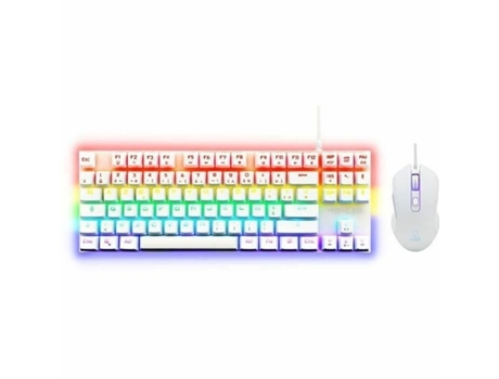 Teclado y Ratón Gaming THE G-LAB MERCURY W (Blanco - AZERTY)