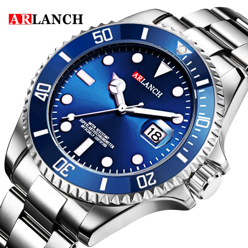 Reloj De Cuarzo De Lujo, Resistente Al Agua Y Fabricado Completamente En Acero, Para Hombre.