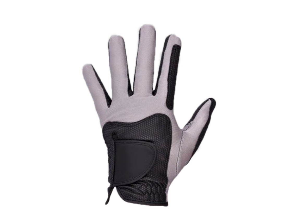 Guantes De Golf Para Zurdos, Poliéster, Alta Elasticidad, Transpirables, Lavables, Unisex, Negro/gris, Talla Mediana