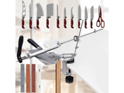 Afilador de cuchillos de precisión con ángulo fijo para afilar cuchillos de chef profesionalmente, diseño de seguridad, construcción de acero inoxidable, afilador