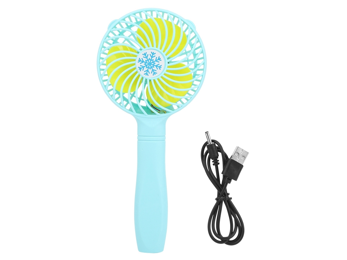 Mini Ventilador Portátil Usb Azul Para Dormitorio, Oficina, Viajes Y Uso Al Aire Libre.