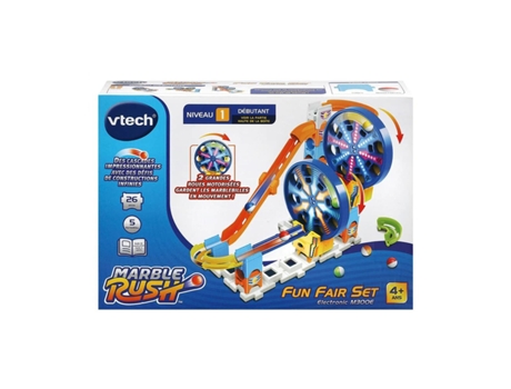 Set de Canicas Vtech Marble Rush - Expansion Kit Electronic - Fun Fair Set Circuito 26 Piezas Pista con Rampas + 4 Años