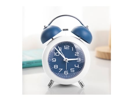Despertador de conejo animal de dibujos animados de 4 pulgadas con campana doble y luces Reloj de escritorio HHZ
