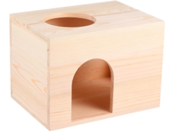 Comedero De Madera Color Beige Para Animales Pequeños Y Cerdos.
