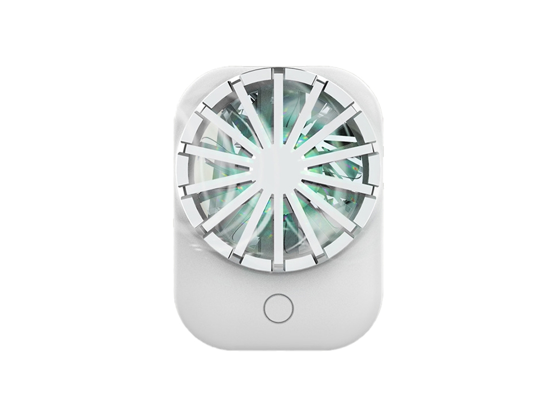 Cooler Sem Fio Para Celular Clip Traseiro Com Ventilador Rgb 3 Velocidades Dissipador De Calor Branco