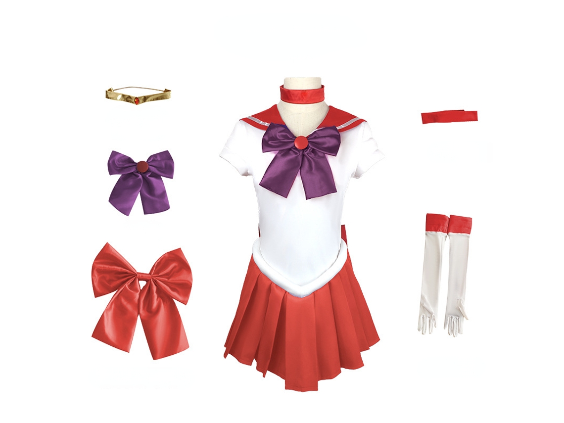 Disfraz de cosplay de Sailor Moon, disfraz de juego de rol, conjunto completo para niños (120)