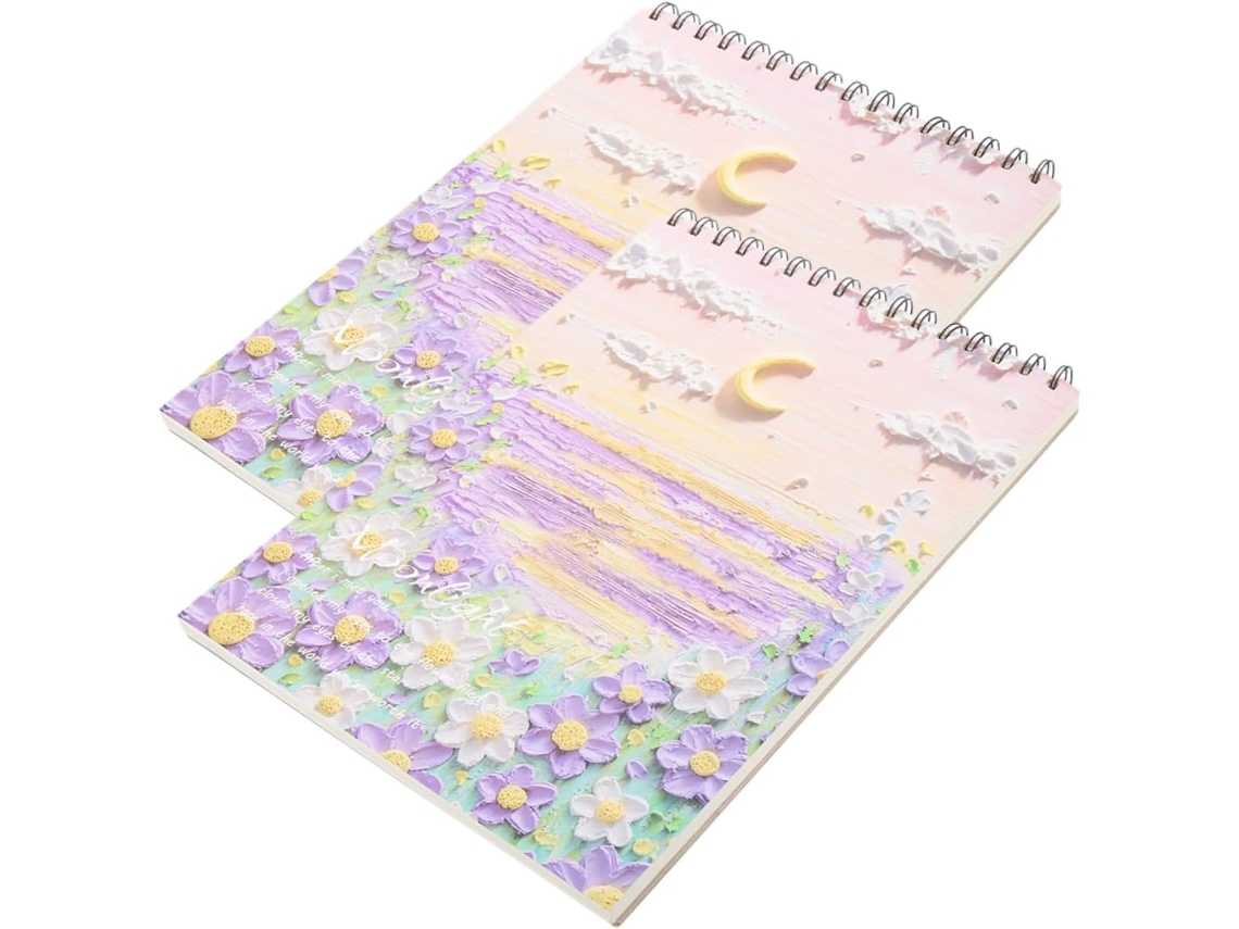 Juego De 2 Cuadernos De Dibujo Para Estudiantes Con Tapa Dura Y Papel Para Marcadores Para Arte.
