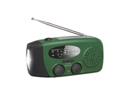 Radio De Emergencia (solar, Manivela) Con Linterna Led Para Emergencias Al Aire Libre