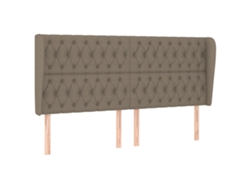 Maison Exclusive - Cabecero Con Orejas De Tela Gris Taupe 183x23x118/128 Cm