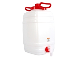 Bidón de plástico rectangular con grifo - 25 l