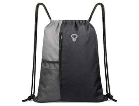 Mochila con cordón, bolsa de gimnasio deportiva para mujeres, hombres, niños, tamaño grande con cremallera y bolsillos de malla para botella de agu...