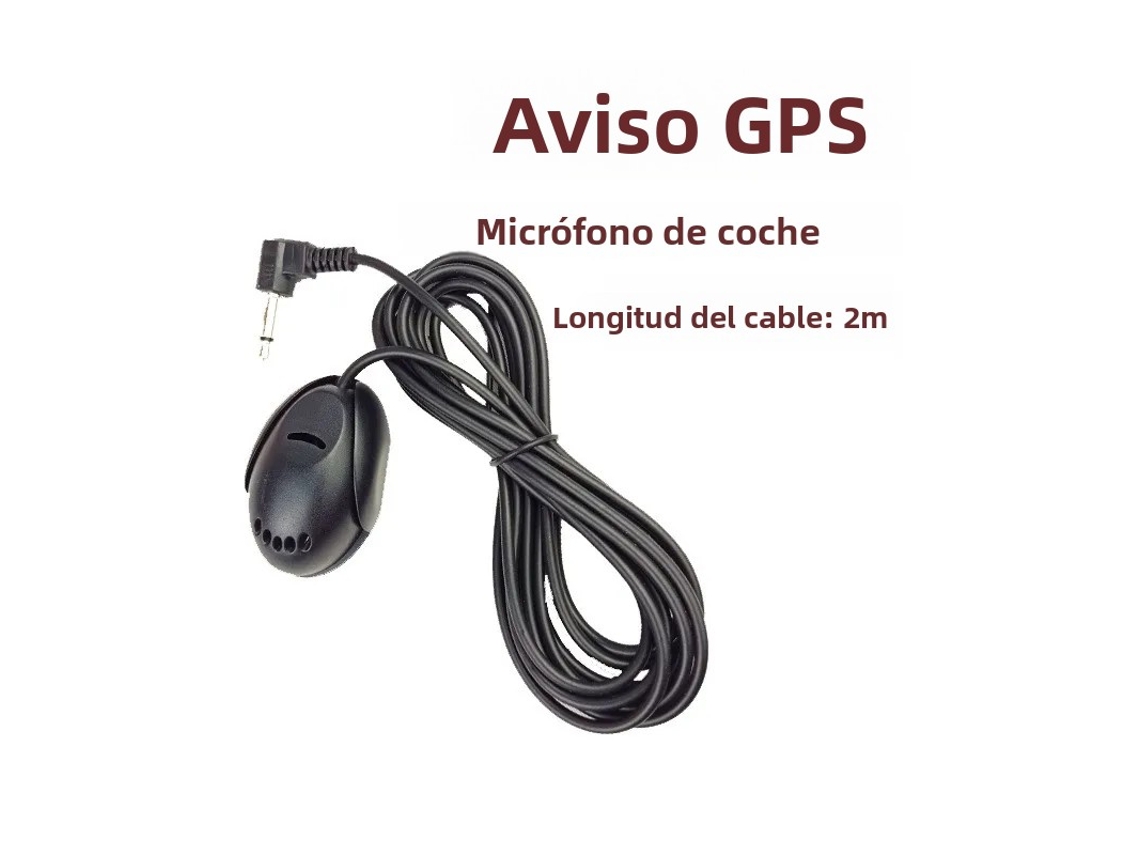 Mini micrófono para coche con cable de 3,5 mm, condensador omnidireccional, manos libres. Mdug (2 m)
