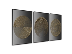 Cuadro DEKOARTE Minimalista, Piedras, Negro (150x70 cm)