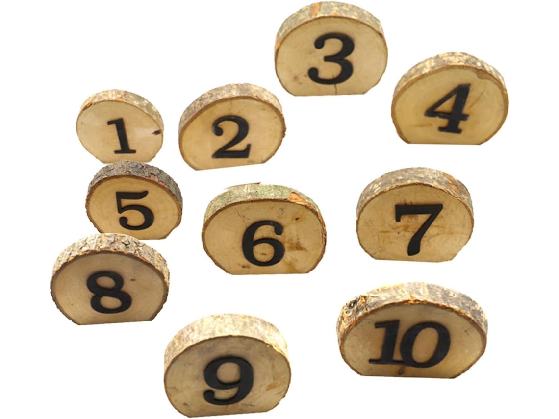 Juego De 10 Elegantes Portatarjetas De Madera Para Bodas Y Decoración De Banquetes.