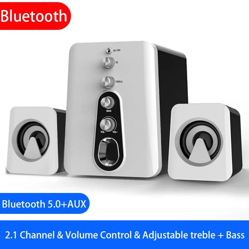 (blanco) Sistema De Cine En Casa, Compatible Con Bluetooth 5.0, Entrada/salida Aux Y Volumen Ajustable.