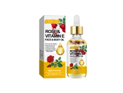 Aceite esencial de rosa con vitamina E para aclarar cicatrices.