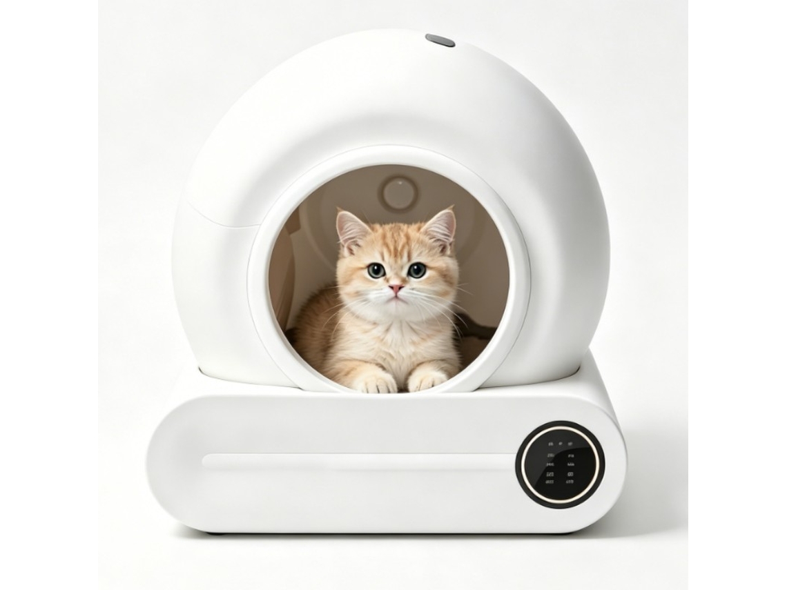 Arenero automático inteligente ROLIPO para gatos, 65 L, silencioso, con aplicación, 1,8 kg