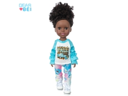 Muñeca De Vinilo De 35,5 Cm (14 Pulgadas), Piel Oscura Africana, Juguete Infantil, Bebé De Aspecto Realista.