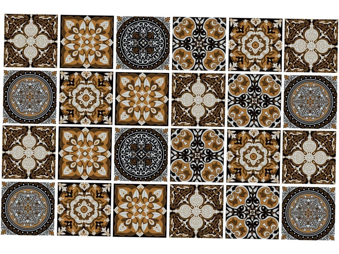 Adhesivos Pared Pvc Estilo Vintage Cocina 24 Piezas Fáciles Despegar Residuos Pegamento Impermeables