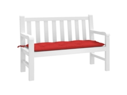 Cojín grande para banco de jardín, 120x50x7cm, en tela Oxford roja HARLANV1