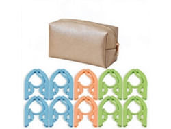 Set Perchas Chrui Plegables Viaje 10 Perchas + Bolsa (dorado)