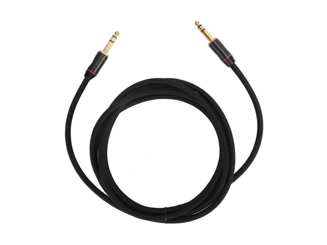 Cable De Guitarra Eléctrica De 6,35 Mm Y 3 M Con Conector Macho Chapado En Oro Para Amplificadores E Instrumentos.