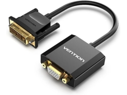 Cable Adaptador VENTION convertidor DVI para VGA de 0.15 m - negro Metalizado