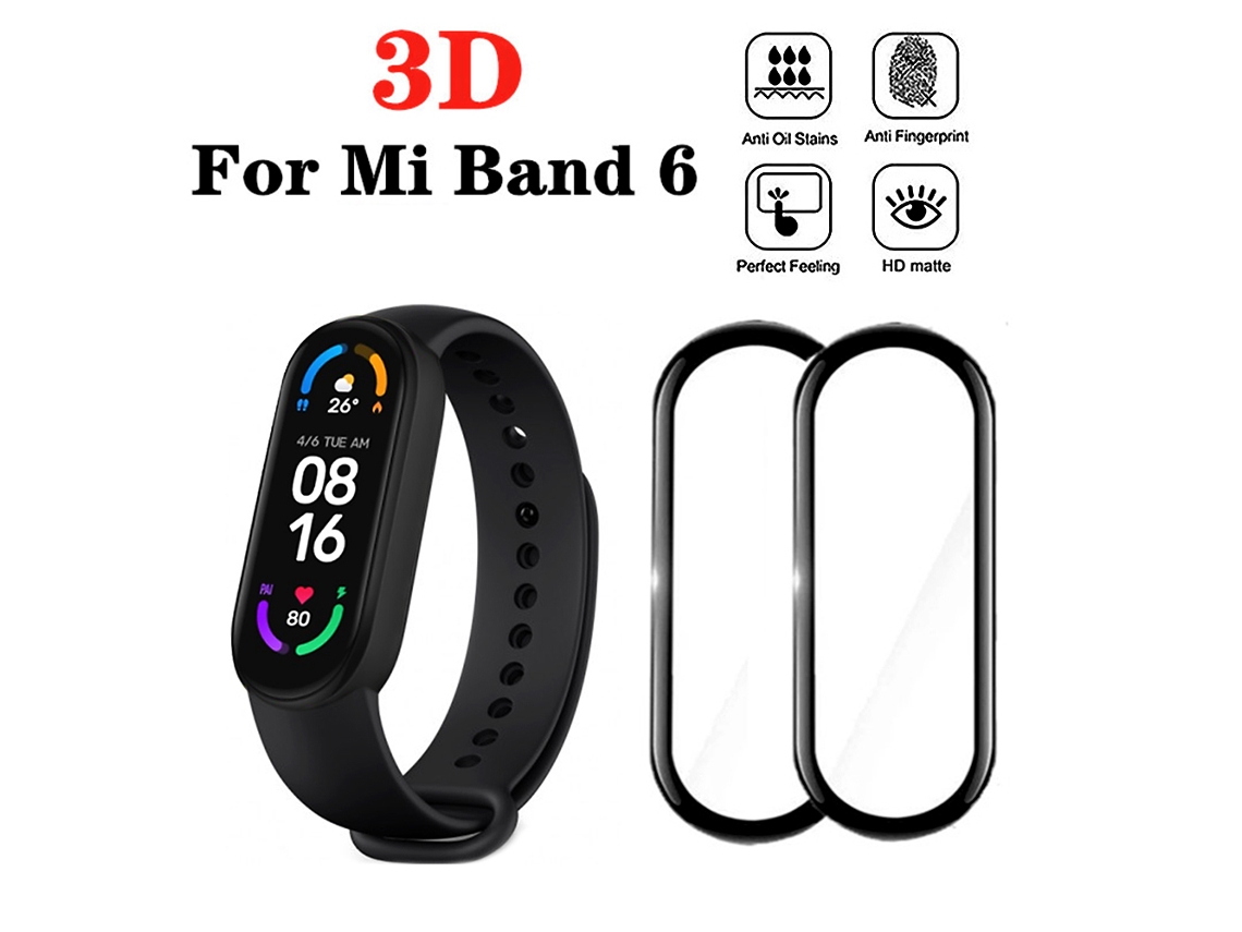 Filme Protetor 3d Xiaomi Mi Band 6 De Qualidade Alta Capa Total Sensível Ao Toque Anti-impressões Resistente Ao Desgaste