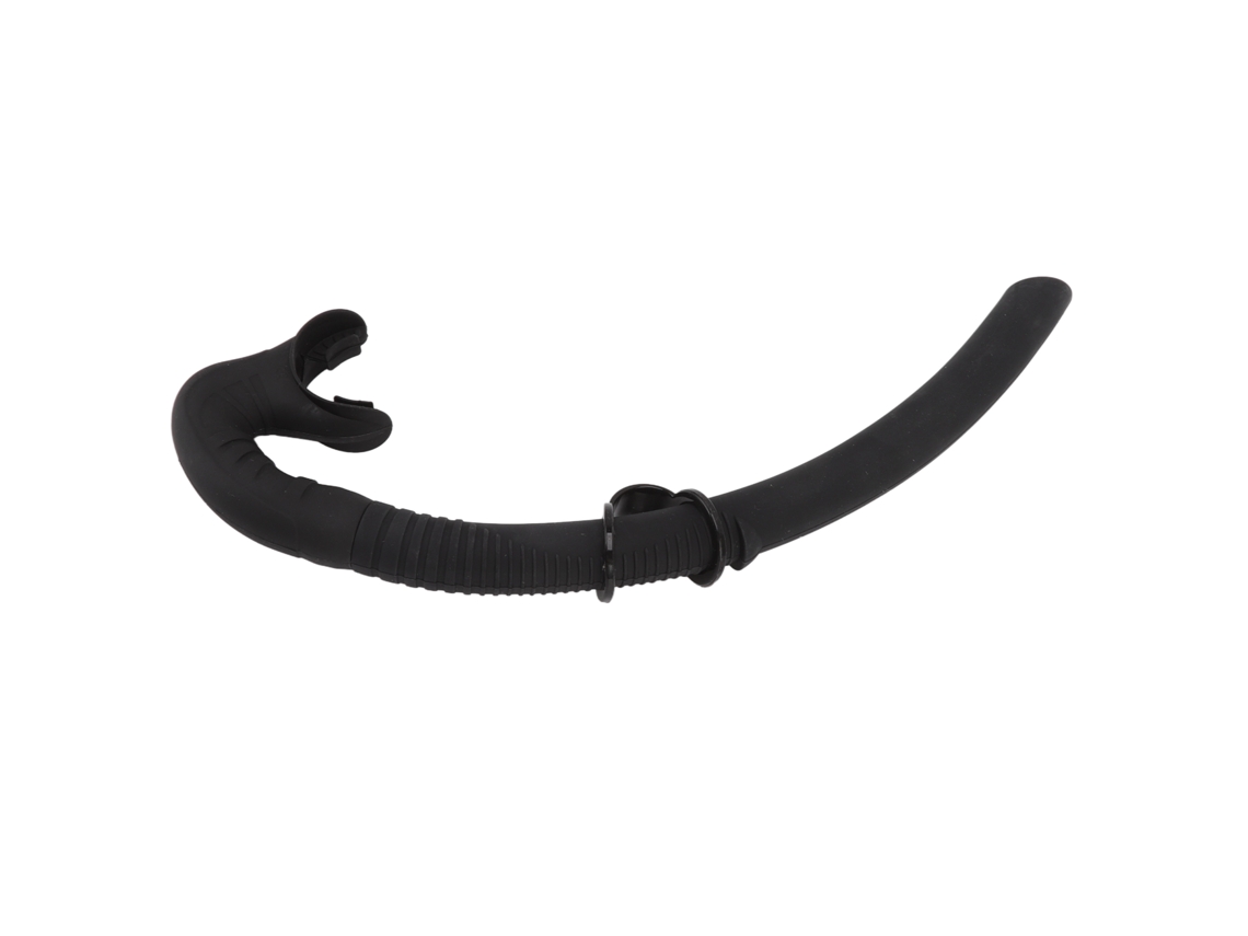 Tubo de respiración de buceo plegable con boquilla suave de silicona y esnórquel negro