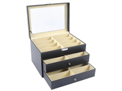 Caja de presentación, organización elegante, diseño multicompartimento, OEM negro