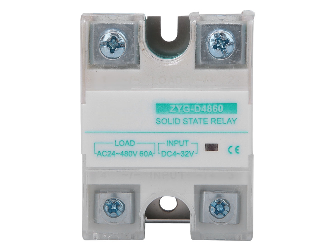 Relé De Estado Led Zyg D4860 4-32v 60a Cc Ca Indicador De Tubo Seguro Resistente A Altas Temperaturas
