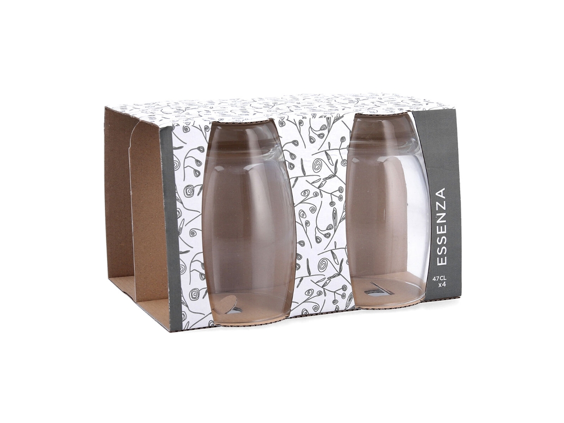 Set de Vasos Essenza Transparente Vidrio 470 ml (4 Unidades)