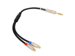 Cable De Audio De 6.35mm Macho A Rca Hembra Dual Divisor De Sonido Estéreo Hifi