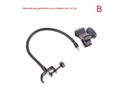 Soporte de micrófono flexible con cuello de pato y pinza de mesa, ideal para estudios de radiodifusión y grabación. Mdug (b)