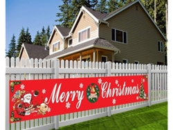 Gran pancarta con el mensaje "Feliz Navidad", ideal para decoración interior y exterior, mide 3 x 0,5 metros, ergonómica, para uso diario.
