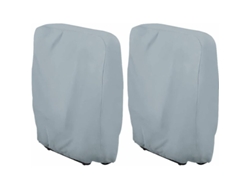 Juego De 2 Fundas Plegables Para Tumbonas En Tejido Oxford 10d, Gris Plata, Resistentes Al Polvo, Al Agua Y A Los Rayos Uv, 110 X 34 X 20 Cm.