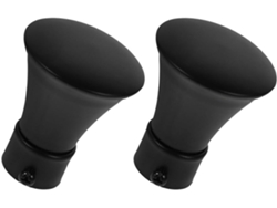 Ponteiras De Ferro Preto Para Varão De Cortina, 22 Mm, 2 Peças, Acessórios Decorativos Para Janelas