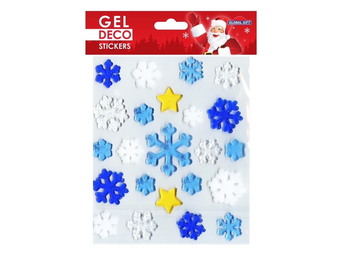 Pegatinas de gel de Navidad para ventanas - Copos de nieve