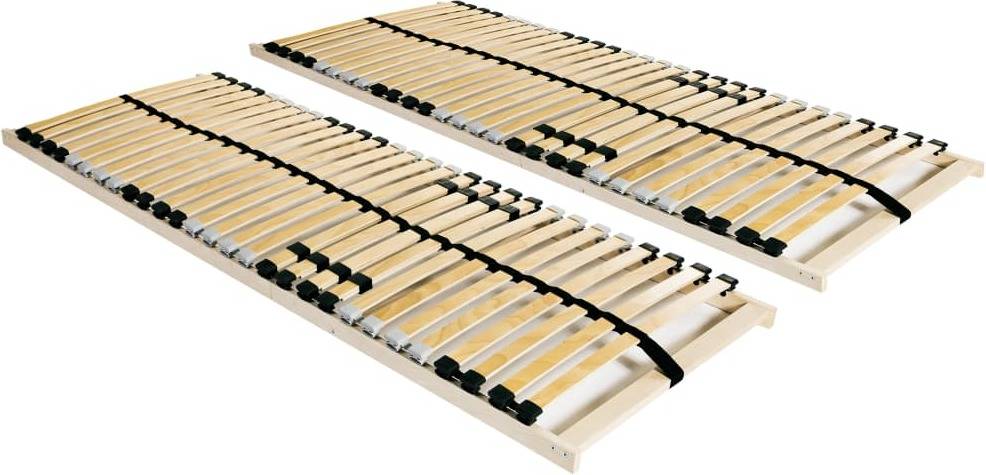Somier de Láminas VIDAXL 3051431 (Marrón - Madera - Compatible con Colchón: 90x200 cm)