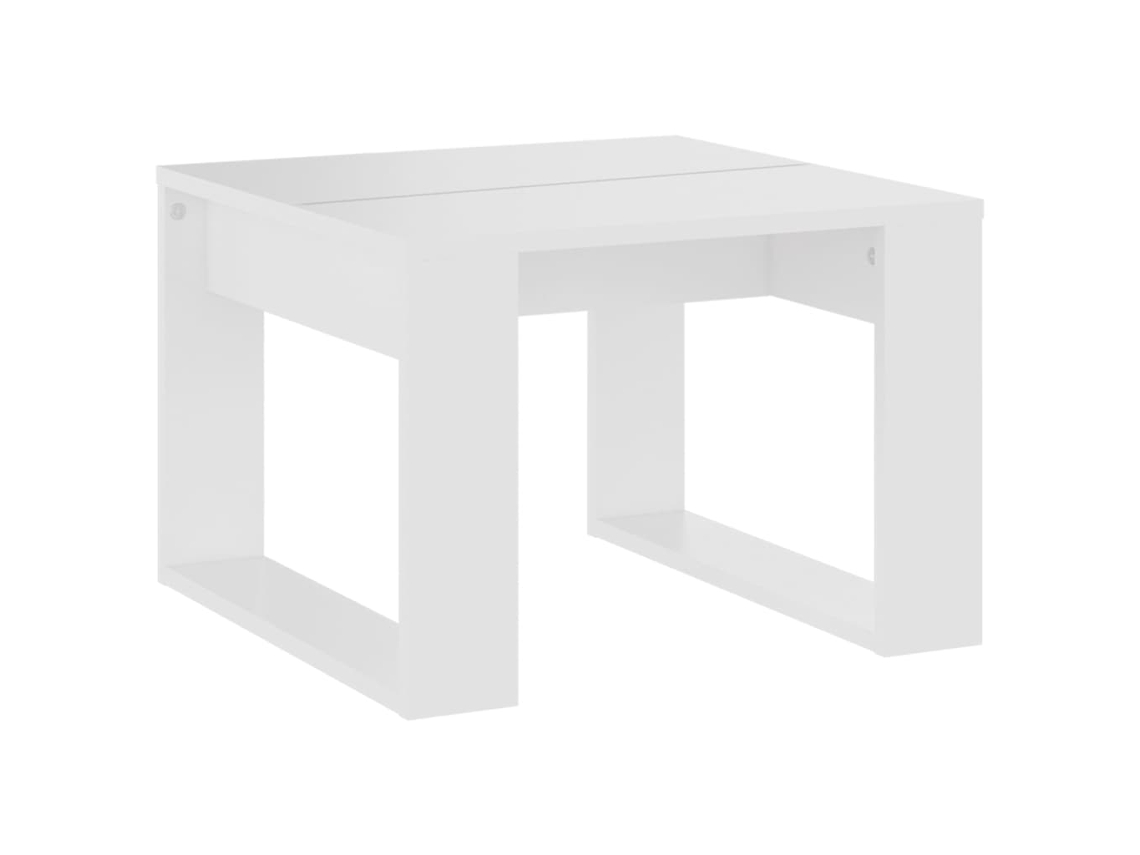 Mesa Auxiliar 50x50x35 Cm Derivados de Madera Blanco MAISON EXCLUSIVE