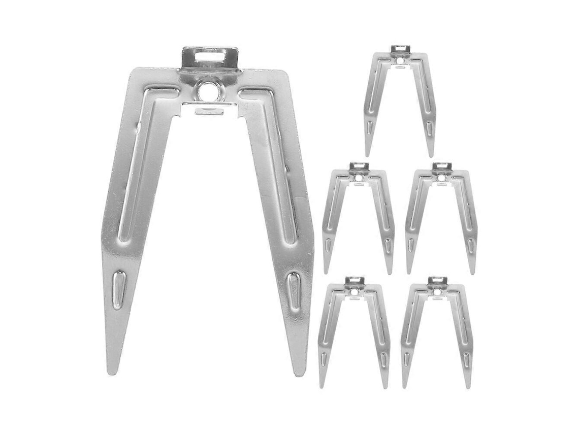 6 Tenedores Asador Rotatorio Acero Inoxidable Para Pollo Pescado Carne Air Fryer Barbacoa Interior Exterior 7,00x5,00x1,50cm Plata