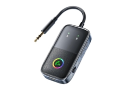 Receptor y transmisor de audio Rosewell Bluetooth 5.4 de 3,5 mm con entrada auxiliar RGB