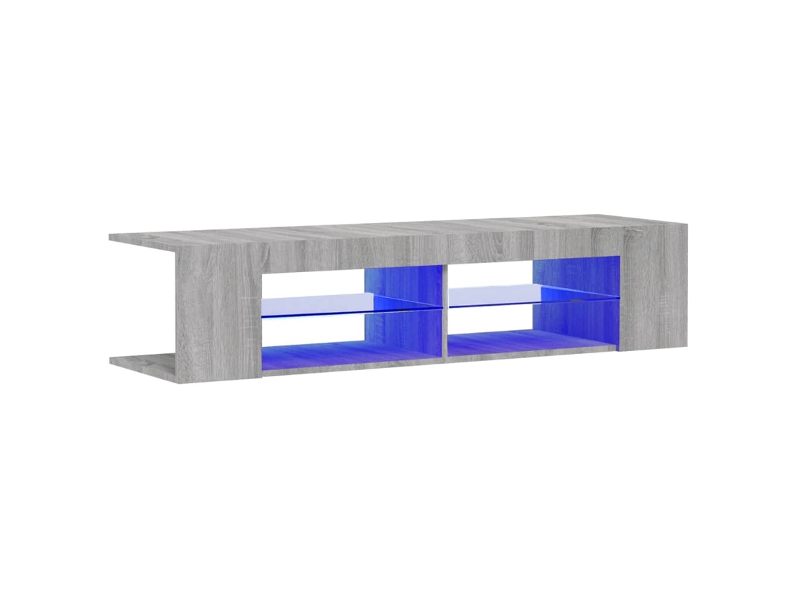 Mueble TV con luces LED grises Sonoma MAISON EXCLUSIVE 135x39x30 cm