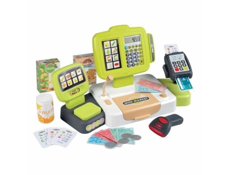 Set Tienda de comestibles SMOBY Supermercado de Juguete Interactivo 30 piezas (Edad Mínima Recomendada: 3 años)