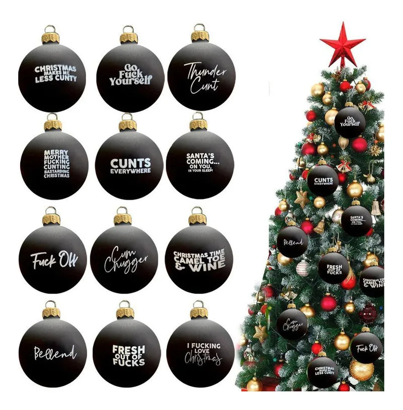 Nuevo paquete de 12 bolas navideñas divertidas de Vayotoy