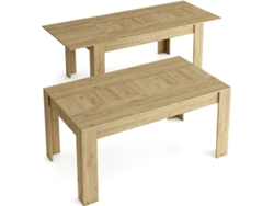 Mesa De Comedor De 140cm Extensible 200cm, Color Naturale, 140.4/200.4x90,4x76.1cm