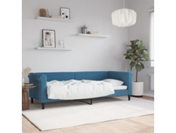 Sofá Cama Sin Colchón Terciopelo Azul 80x200 Cm