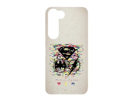 Funda Oficial Dc Comics Liga La Justicia Símbolos Píxeles Warner Bros Compostable para Samsung Galaxy S23 PHONECASES3D