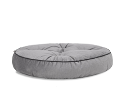 Cojín redondo acolchado para suelo, cojín para silla y asiento, cojín para meditación, diámetro 57 cm - Color gris SALES CORE