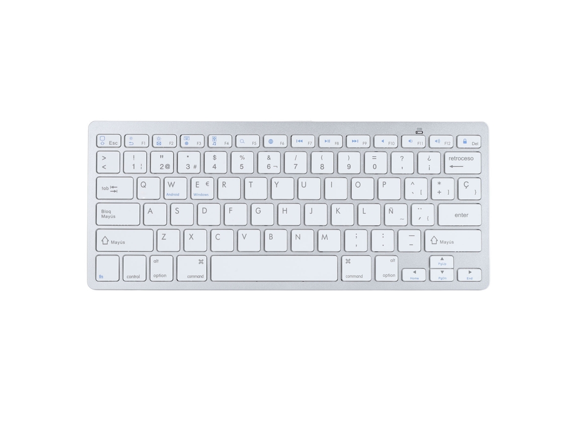 Teclado sem fio Bluetooth Baoj-2026, layout espanhol, 78 teclas, fino, leve e silencioso, para laptop, computador e desktop.